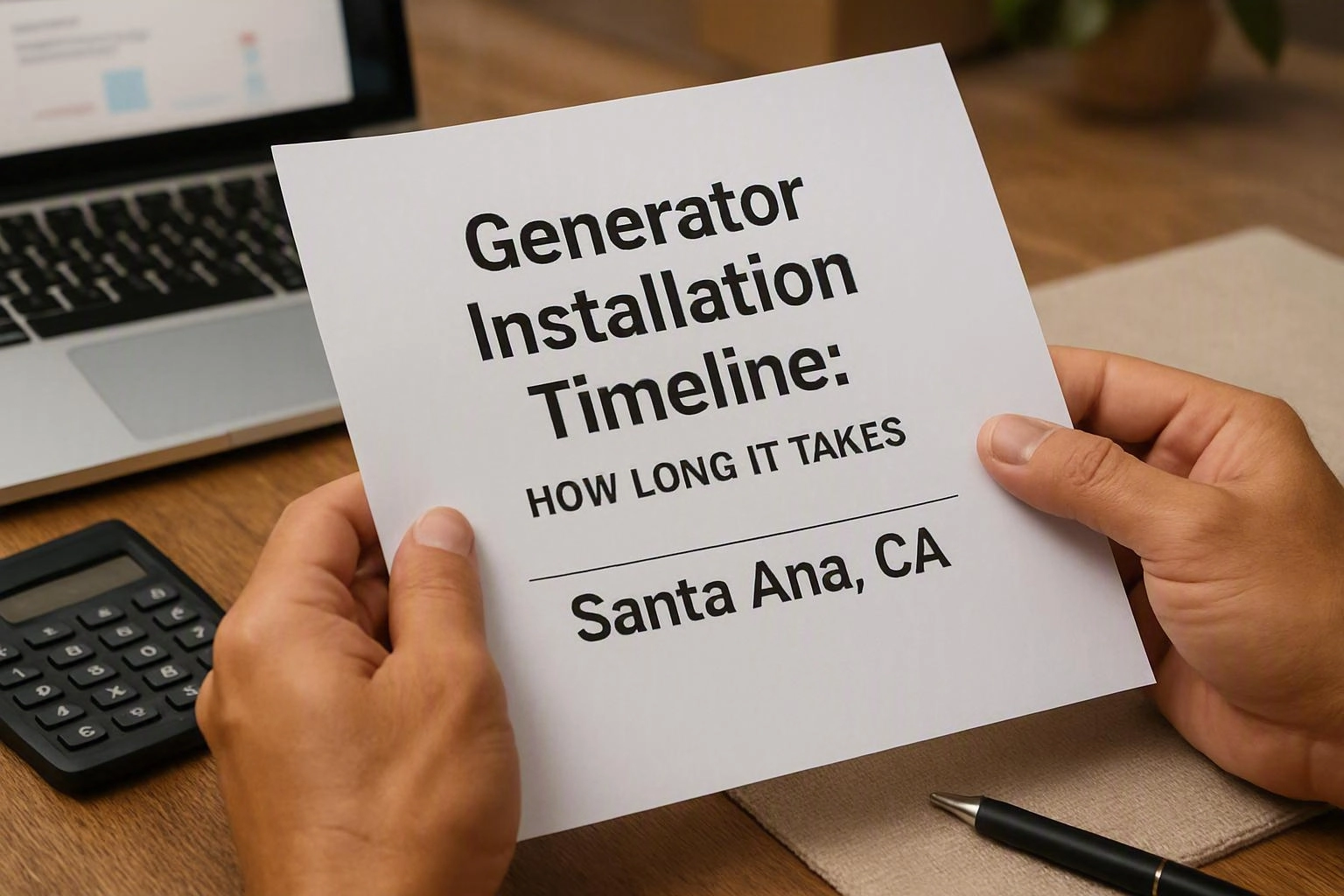 Generator Installation Timeline: How Long It Takes in Santa Ana, CA — How Long Does EV Charger Installation Take in Santa...