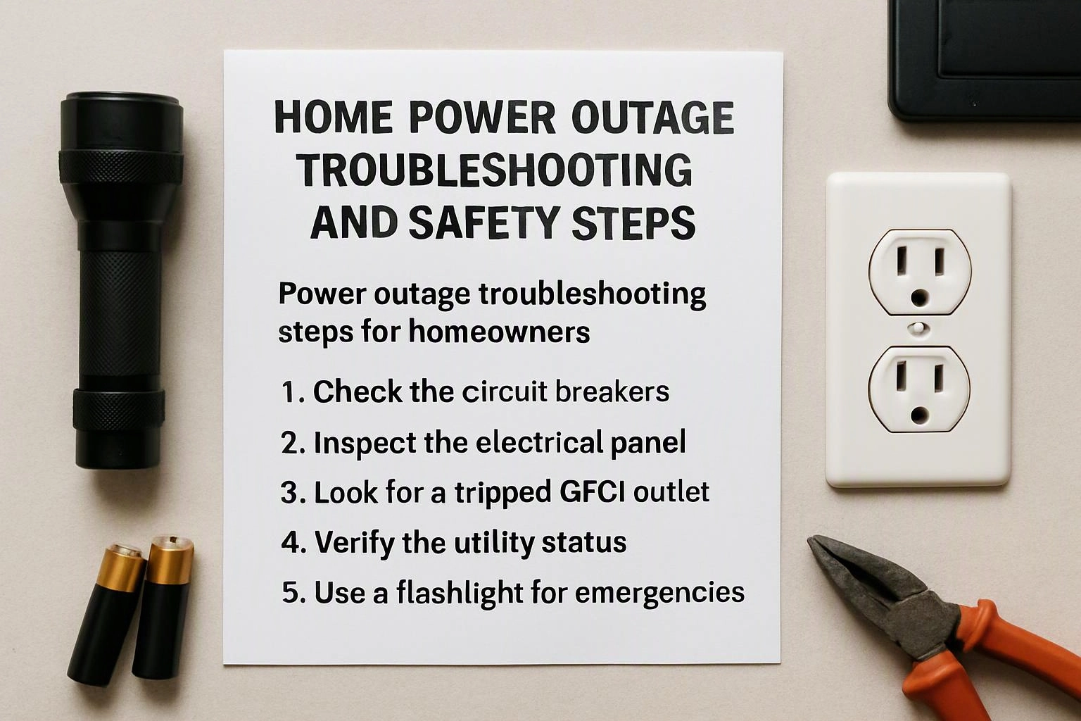 Home Power Outage Troubleshooting and Safety Steps
