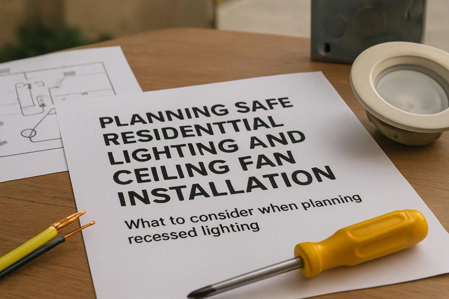 Planning Safe Residential Lighting and Ceiling Fan Installation
