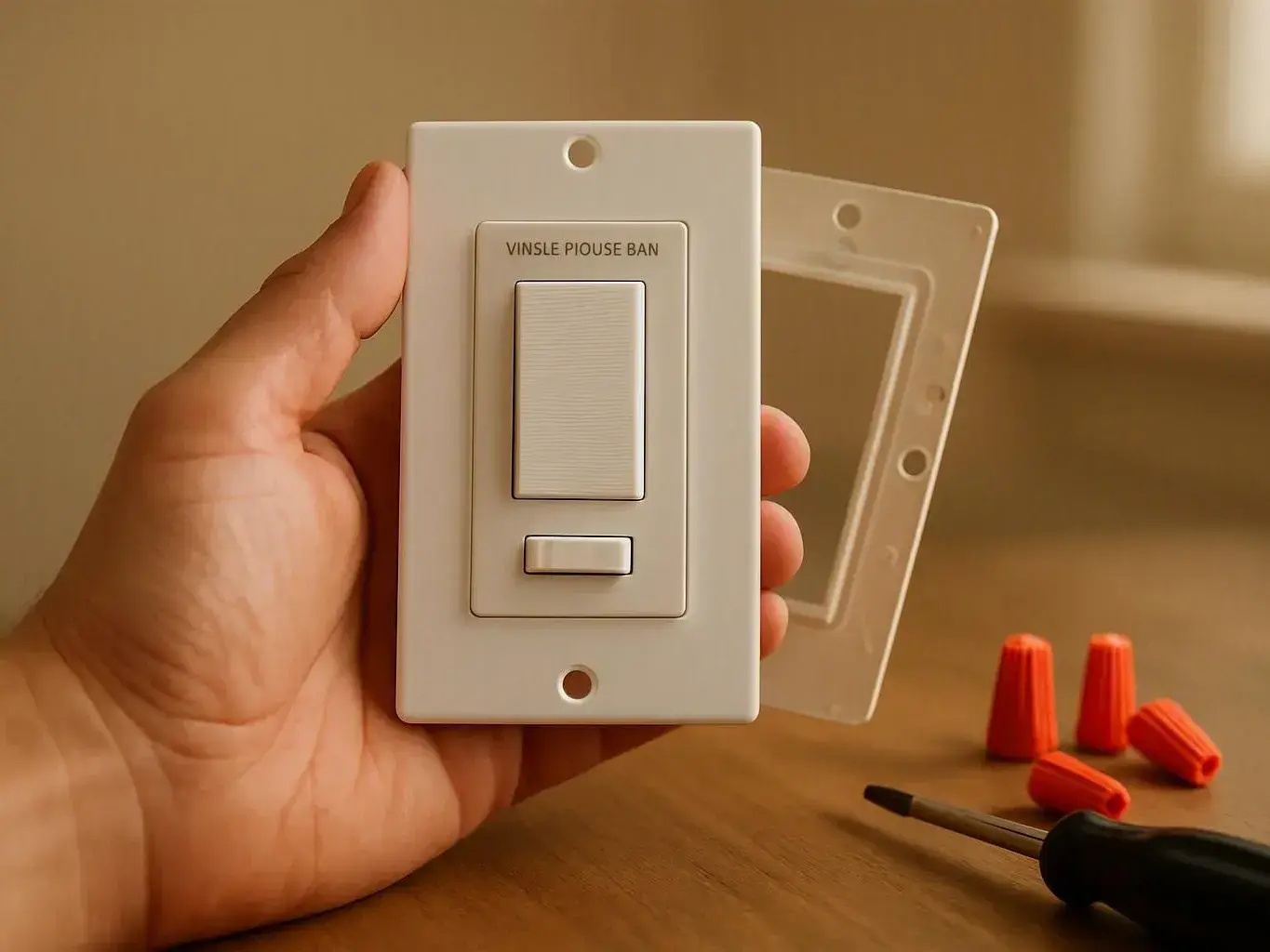 Electrician installing a charger on a garage wall